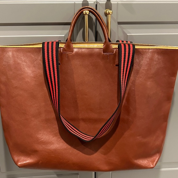 Clare V Le Zip Sac Tote in Cognac Brown - Picture 7 of 7